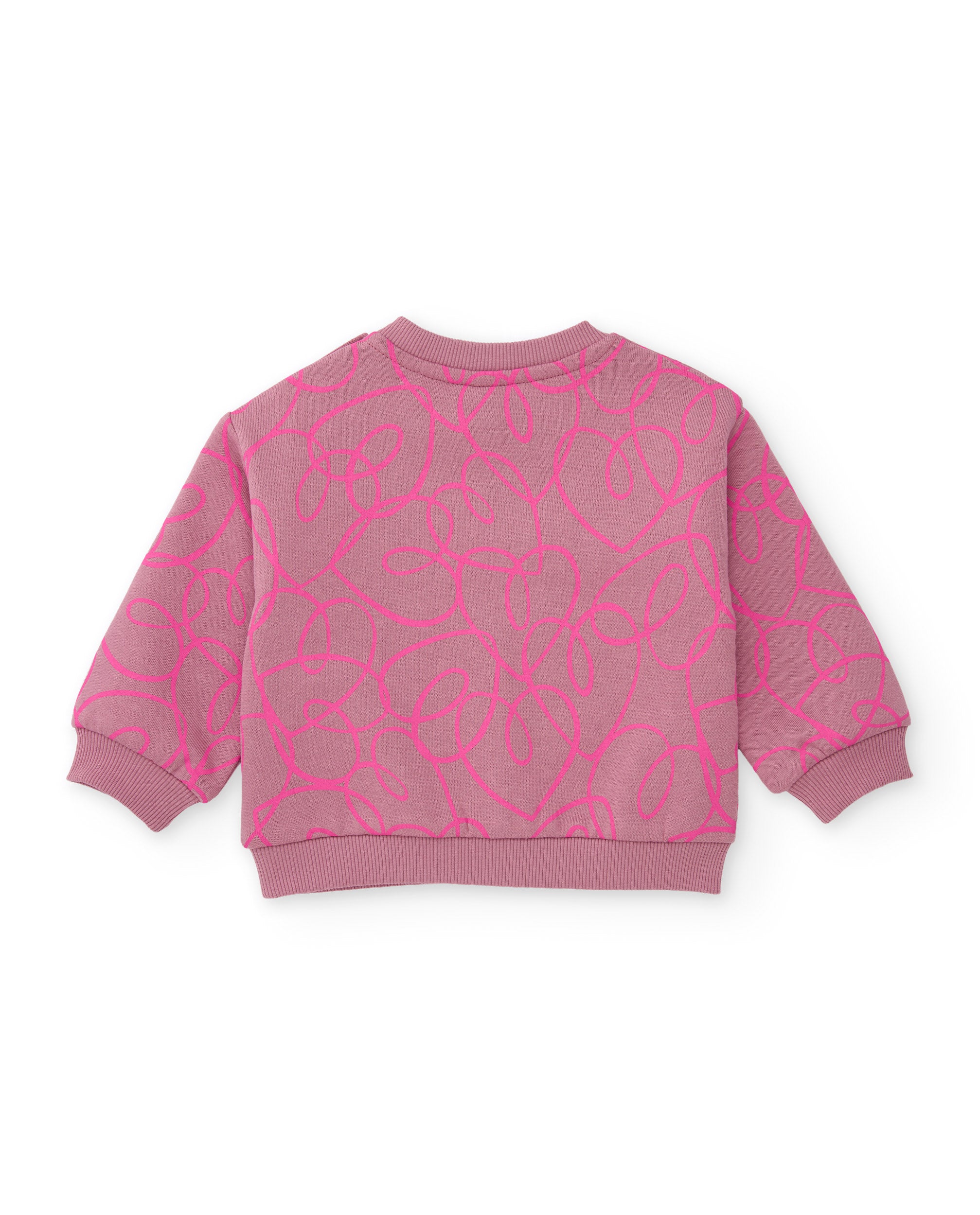 Tuc Tuc felpa bimba rosa pile stampa astratta