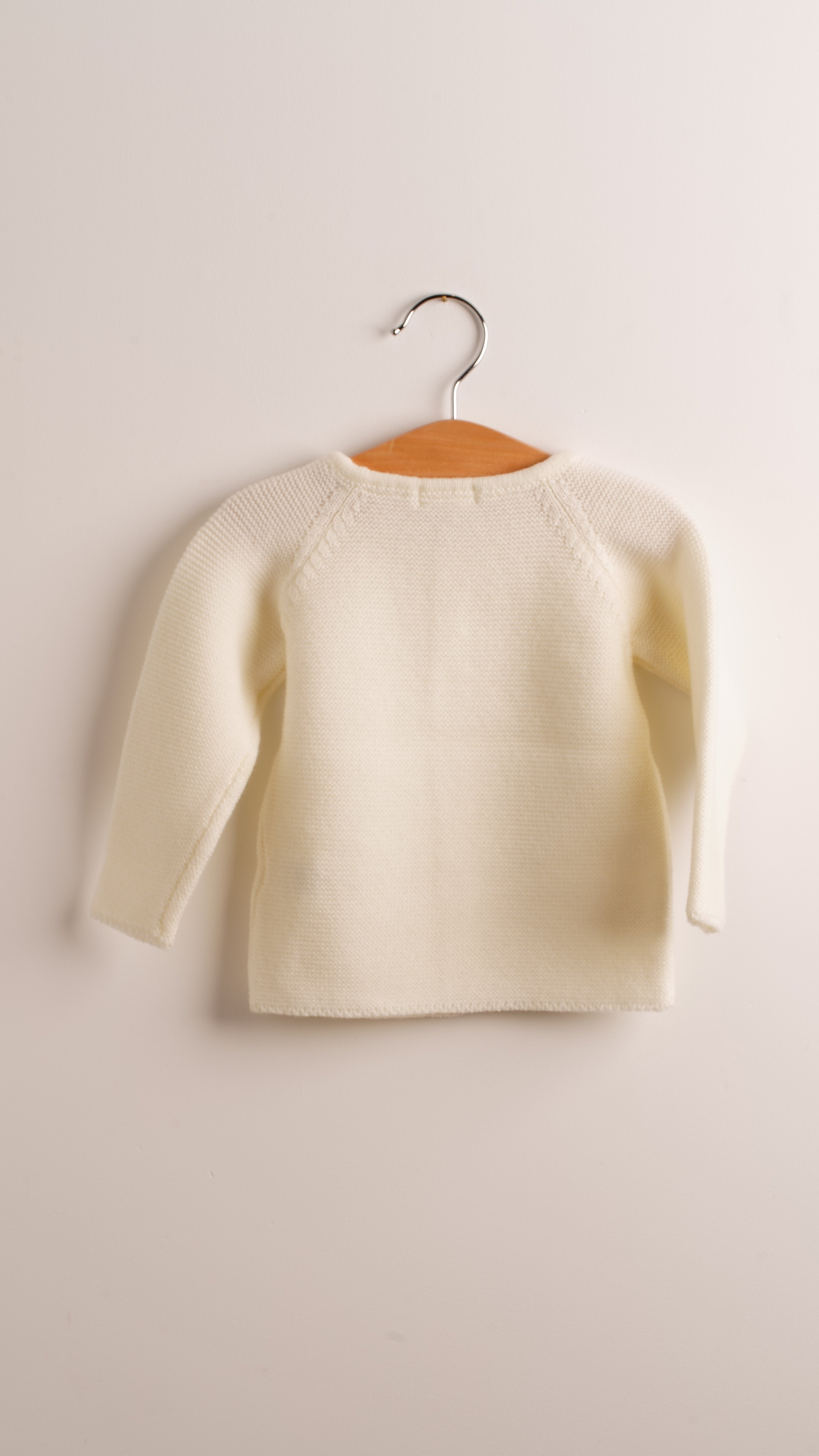 Babyhood lana merino giacca neonato avorio termoregolante