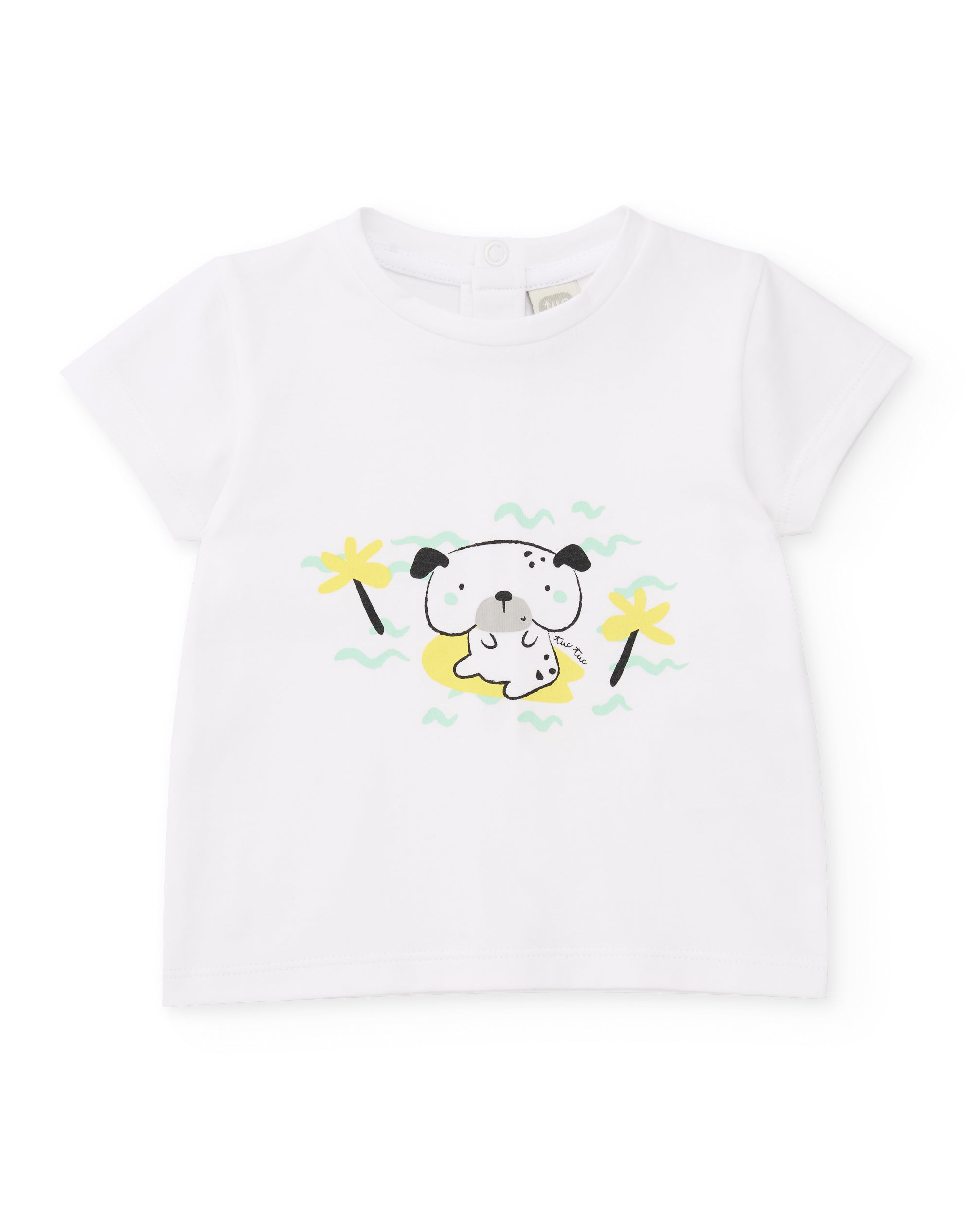 Tuc Tuc completo neonato bimbo bianco 3 pezzi cagnolini