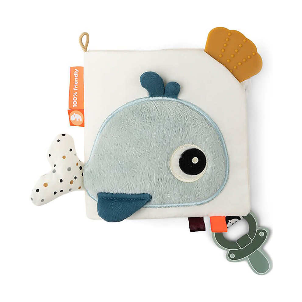 Done by Deer Sea Friends libro in stoffa neonato grigio