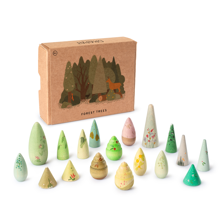Grapat Forest Tree Set 18 Alberi Legno