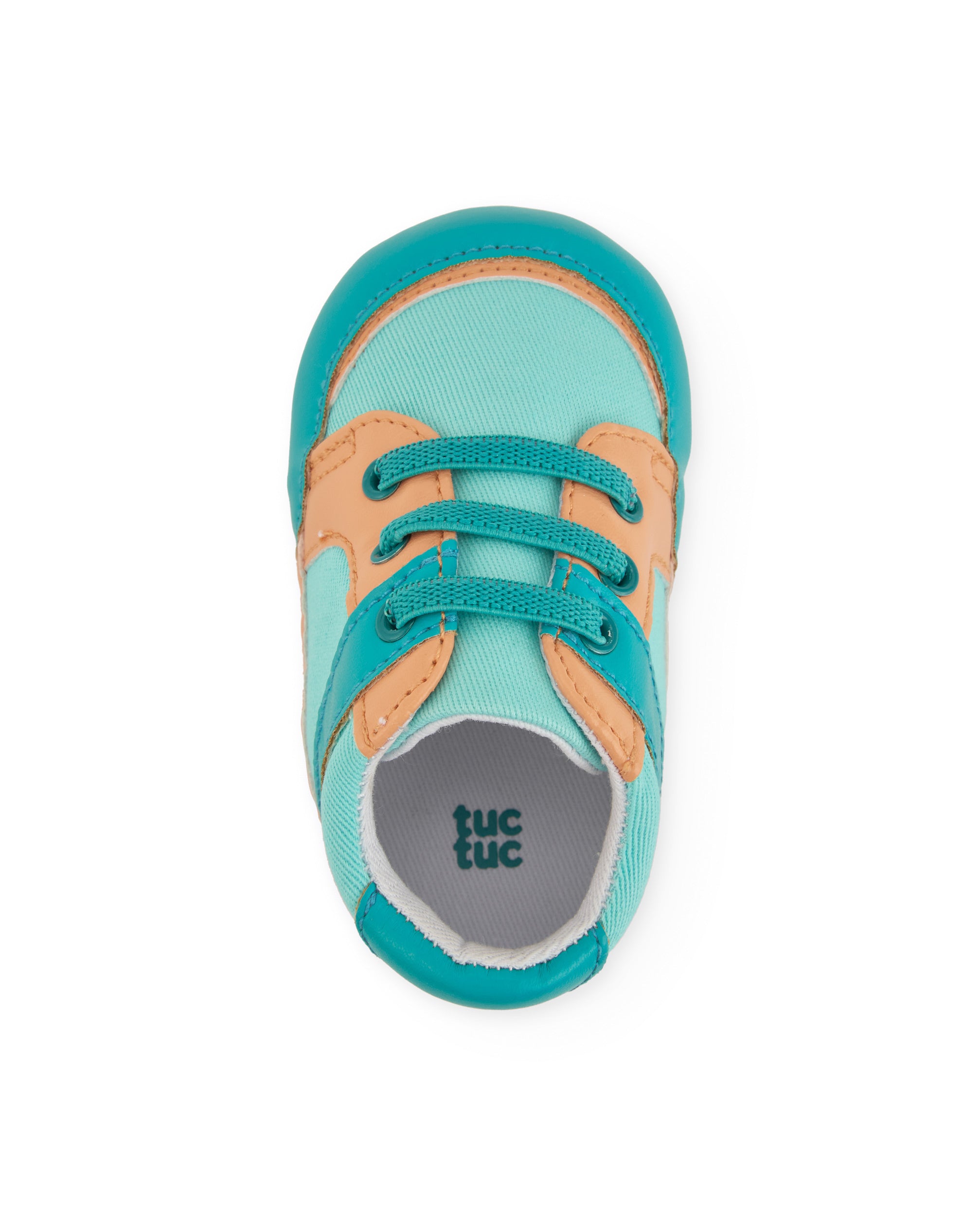 Tuc tuc scarpine neonato blu lacci elastici