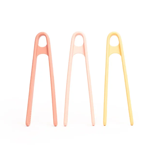 Inspire My Play pinze silicone coral yellow 3 pz