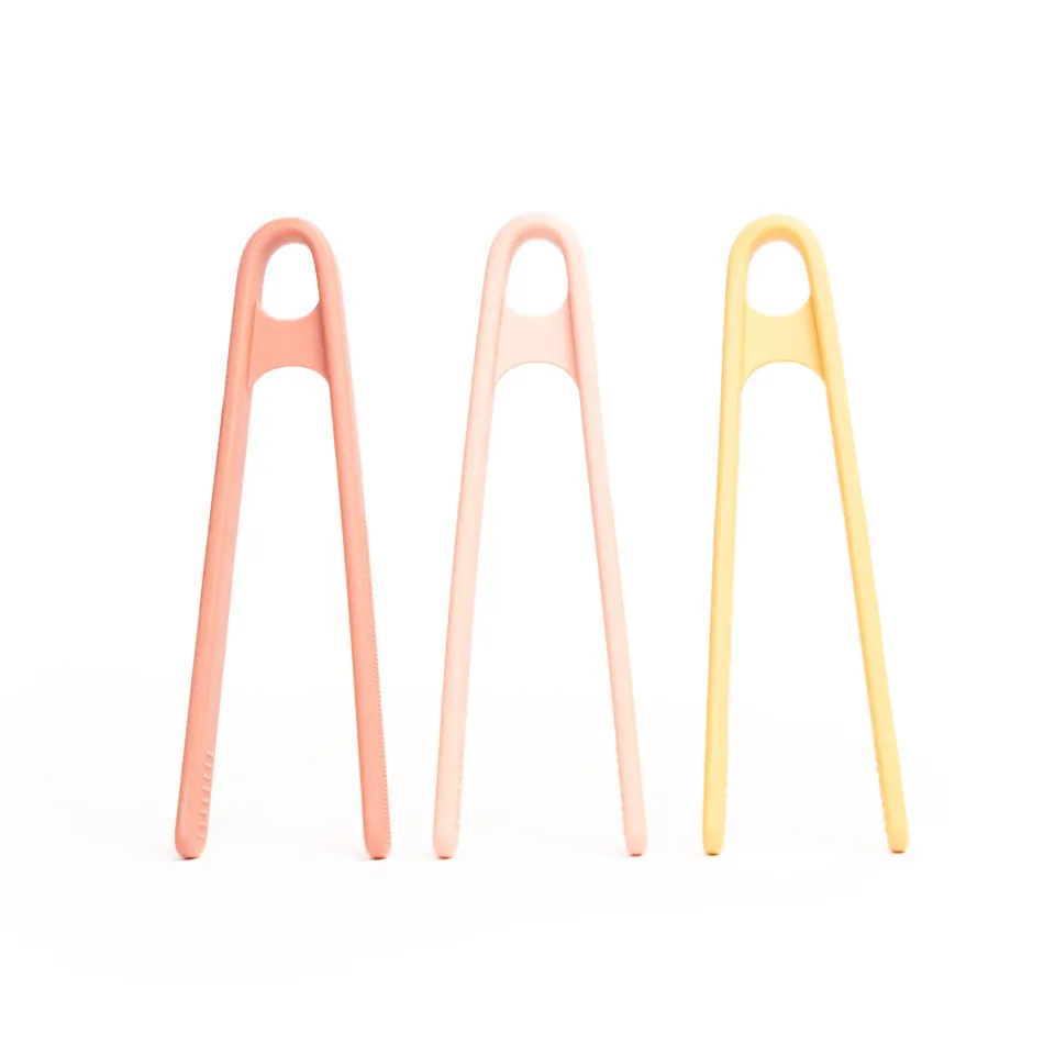 Inspire My Play pinze silicone coral yellow 3 pz