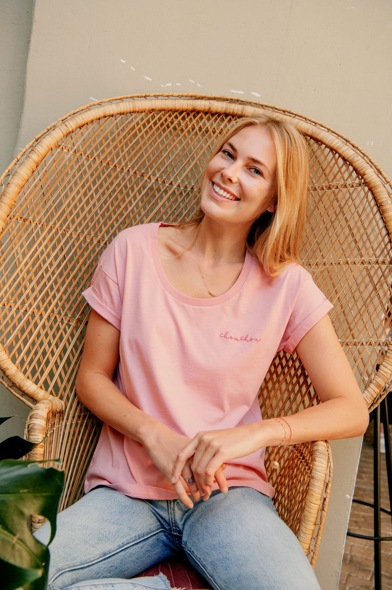Ella and Rapha Chouchou t-shirt donna rosa cotone bio