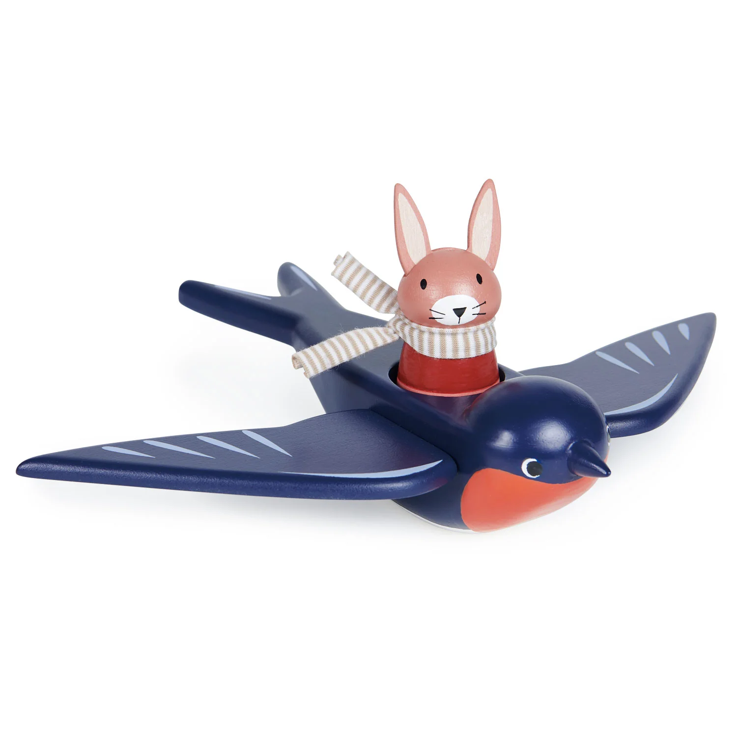 Tender Leaf Swifty Bird aereo legno con lepre pilota