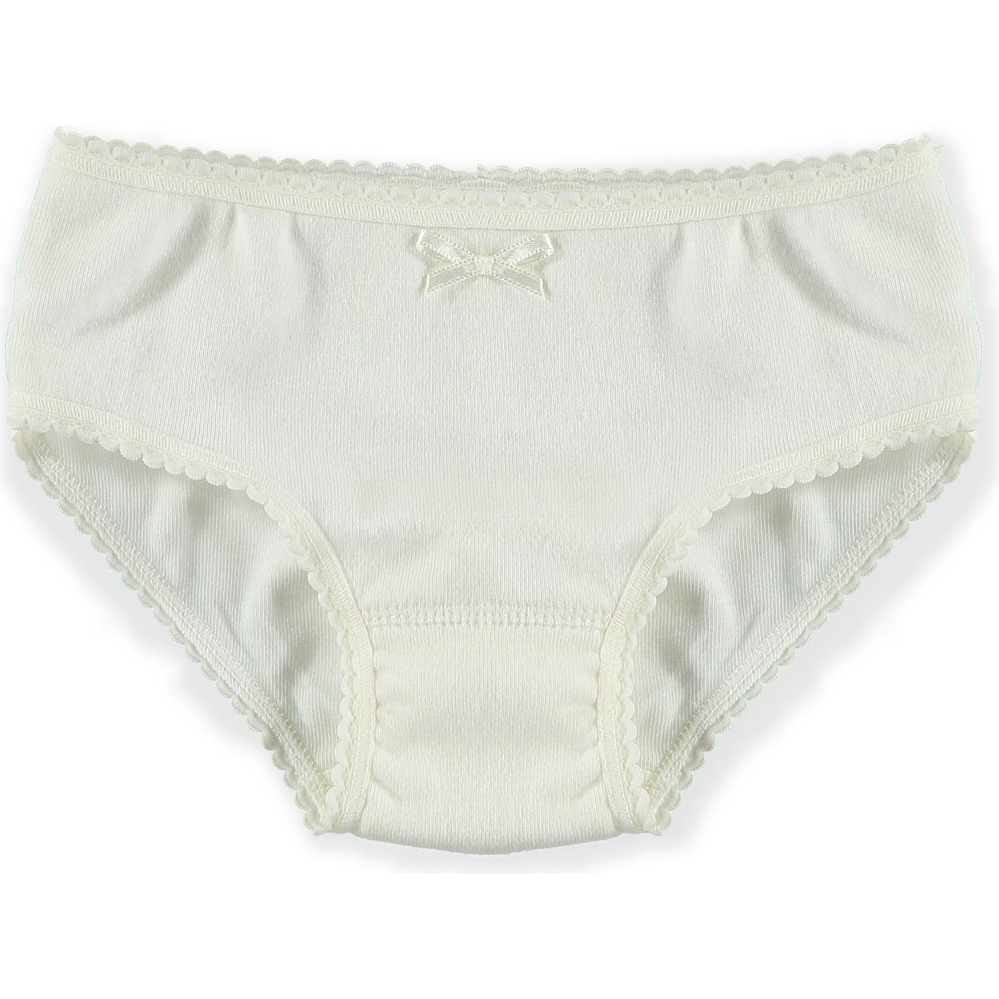 Babidu slip bambina coste fiocco bianco 8 anni