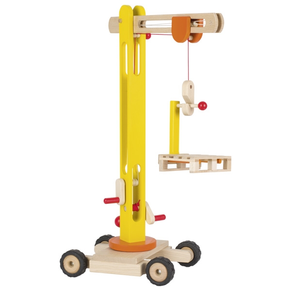 Goki Automezzo Gru Cantiere giocattolo giallo 64 cm