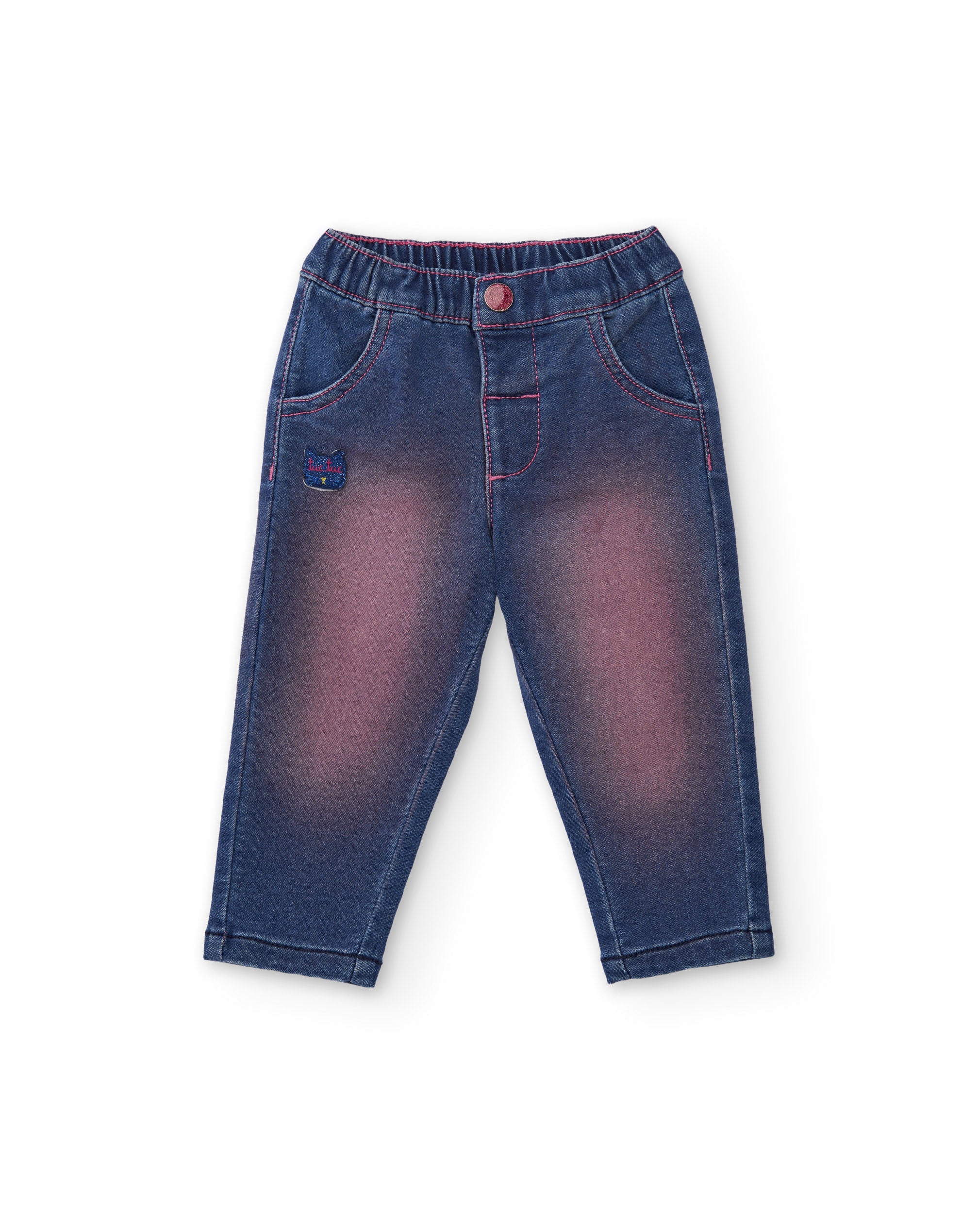Tuc Tuc Meow Meow jeans dritti bambina blu vita regolabile