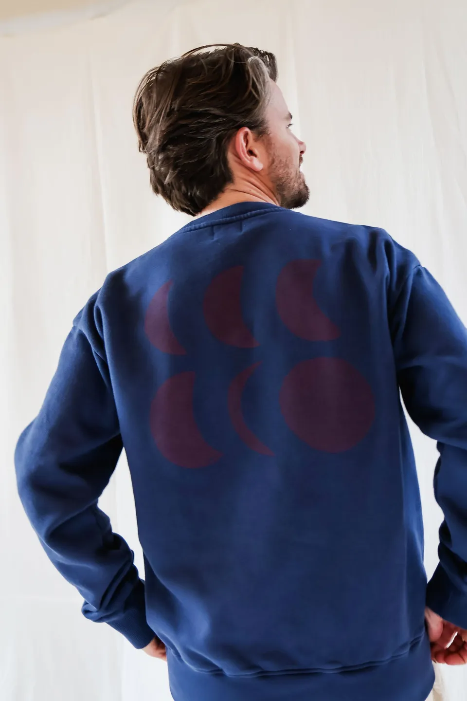 Ella and Rapha To The Moon felpa blu inchiostro cotone