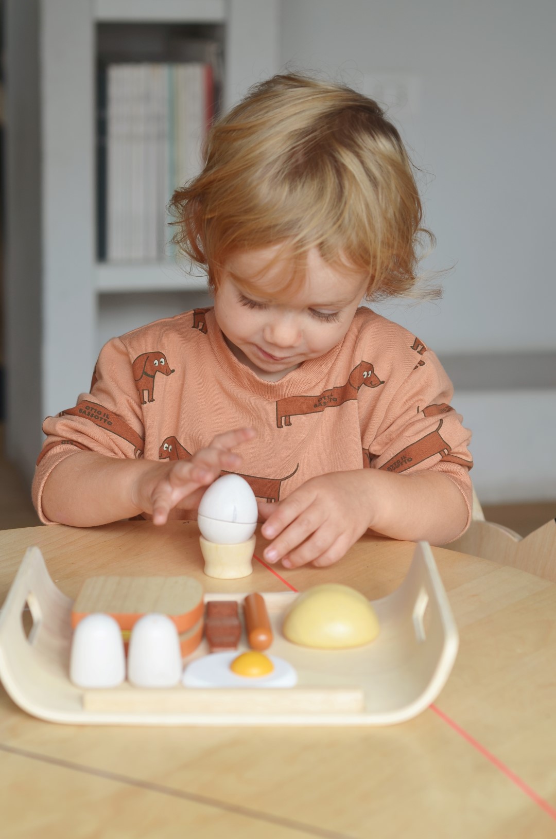 Plan Toys Menu Colazione set gioco legno con vassoio