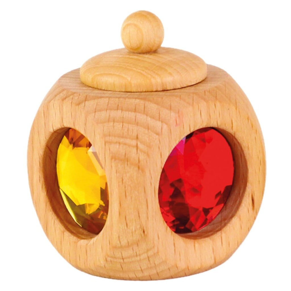 Bauspiel Arcobaleno cubo portadentini legno 5x5 cm