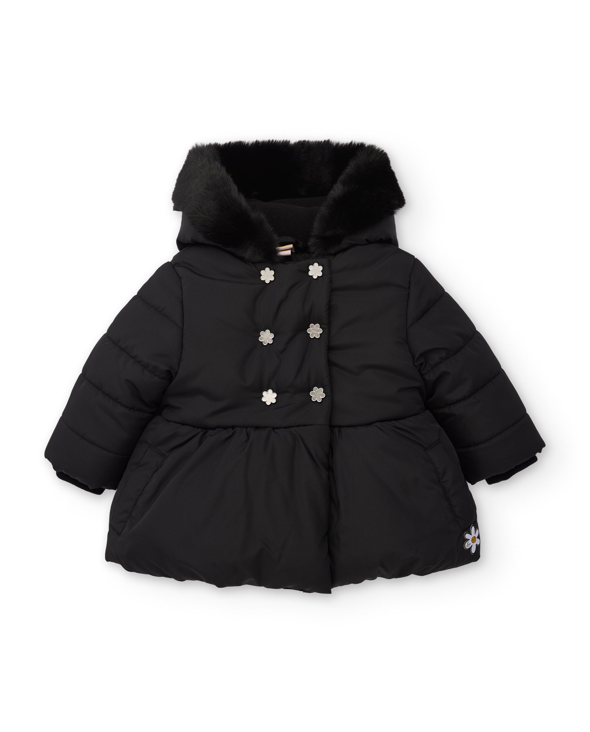 Tuc Tuc Romantic City piumino bimba nero con cappuccio