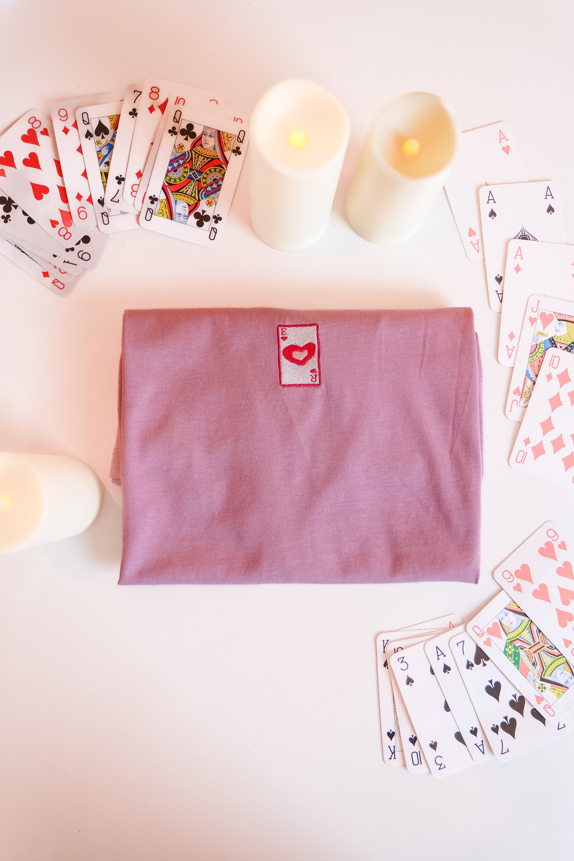 Ella and Rapha Hearts Card t-shirt rosa cotone bio