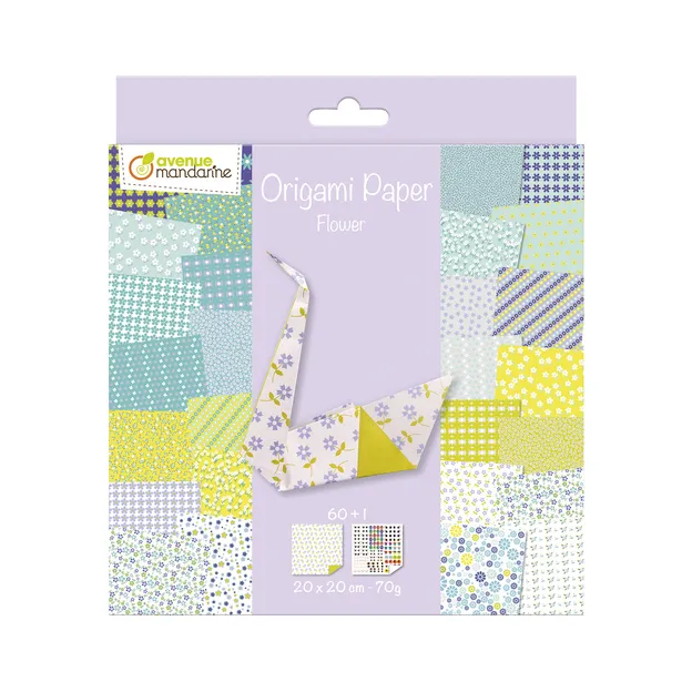 Avenue Mandarine Origami Fiori carta 20x20 60 fogli