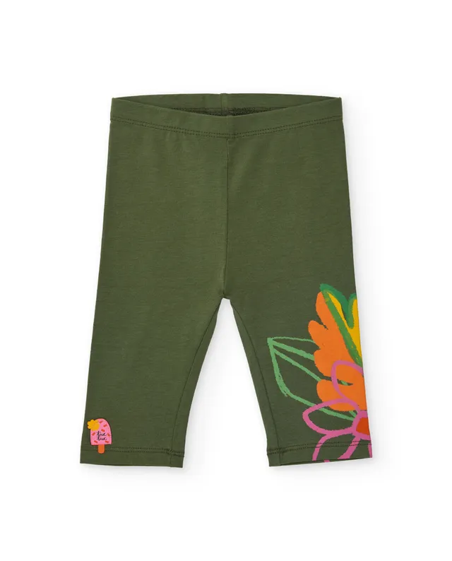 Tuc Tuc leggings bambina verde stampa pinocchietto