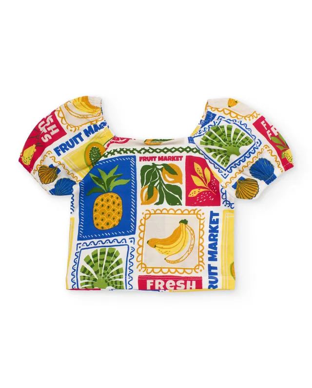 Tuc Tuc camicetta bambina beige stampa frutta