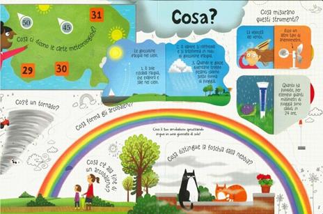 Usborne Che tempo fa Libro dei perché libro alette 3-6 anni