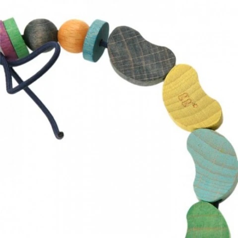 Kukkia gg* set perle da infilare legno con borsetta
