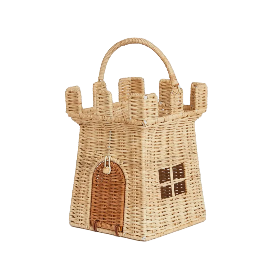 Olli Ella Castle Bag borsa rattan natural 17 cm