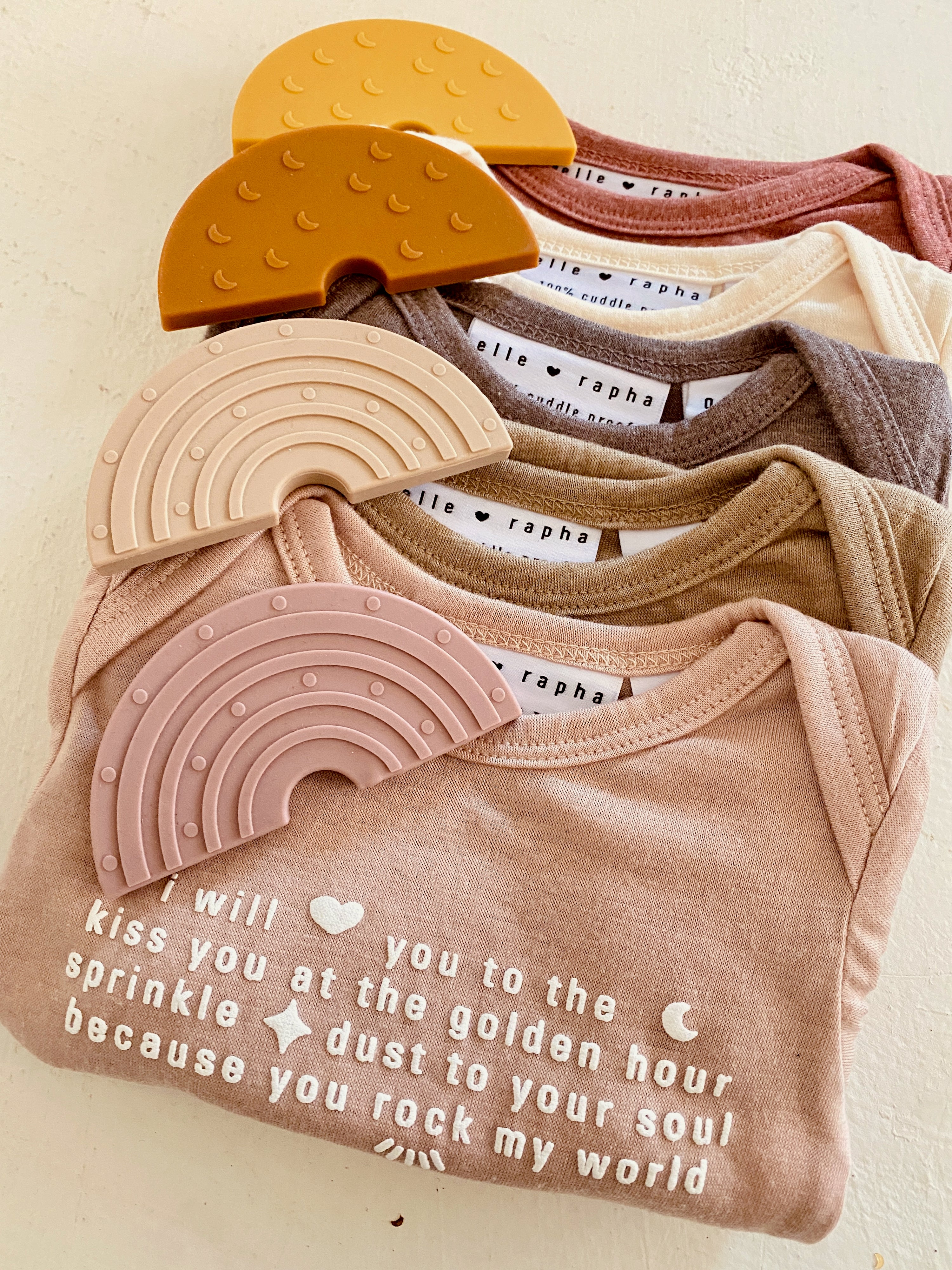 Ella and Rapha Rainbow massaggiagengive silicone beige