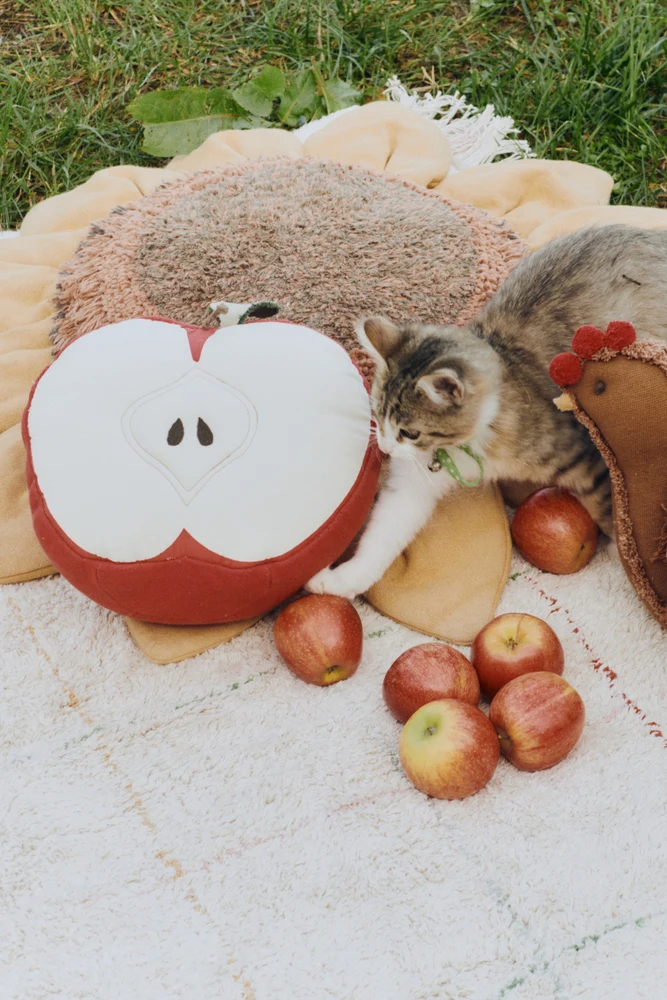 Lorena Canals Apple Cuscino bambini cotone 30 cm