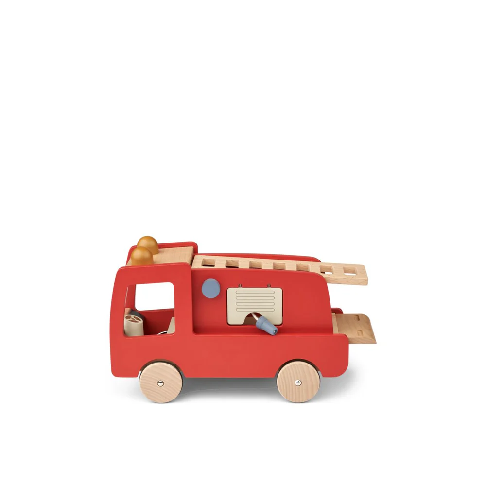 Liewood Eigil camion pompieri legno 18 mesi