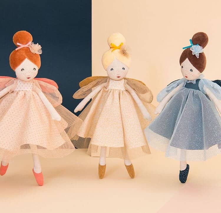 Moulin Roty Il était une fois mini fata gialla bambola stoffa