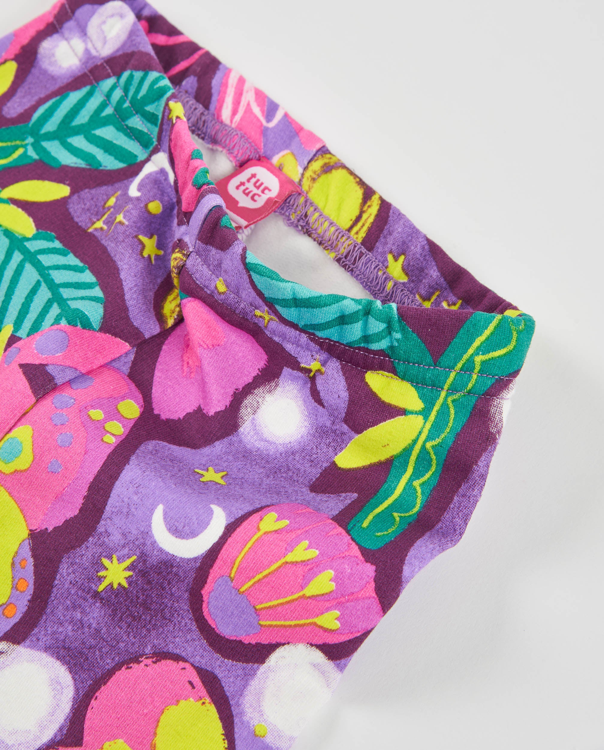 Tuc Tuc leggings bambina lilla felpati a fiori