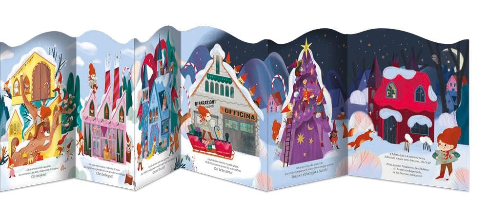 Gallucci Villaggio dei folletti di Babbo Natale libro alette