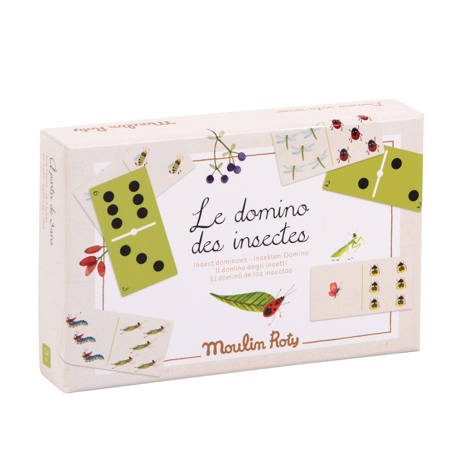 Moulin Roty Le Jardin domino insetti in cartone
