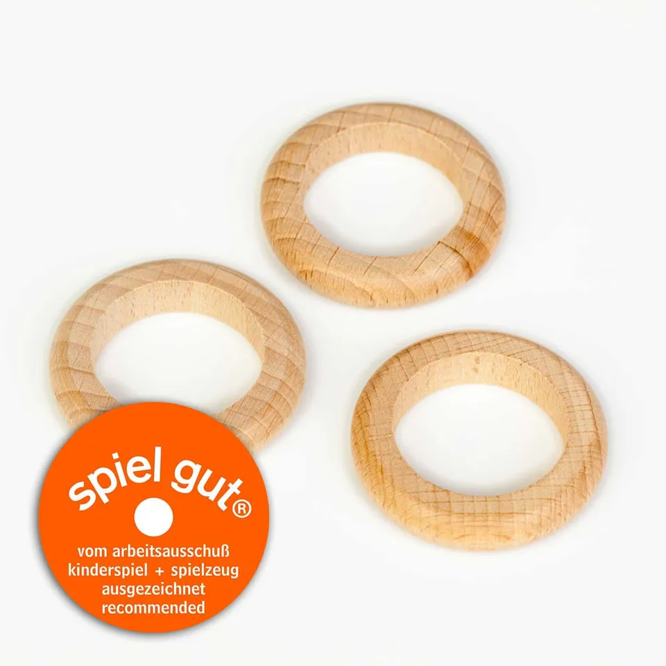 Grapat 3 anelli legno gioco euristico naturale