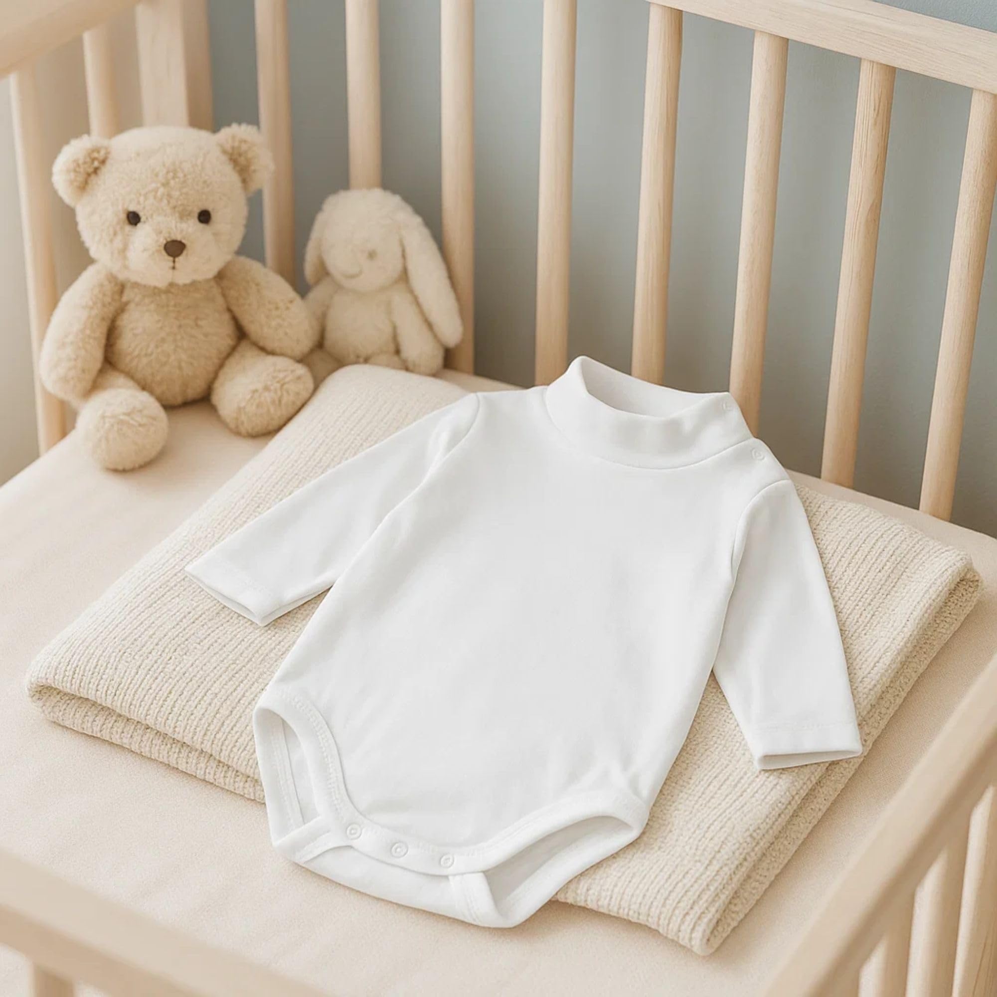 Babidu 1177 body neonato manica lunga bianco 3 anni cotone
