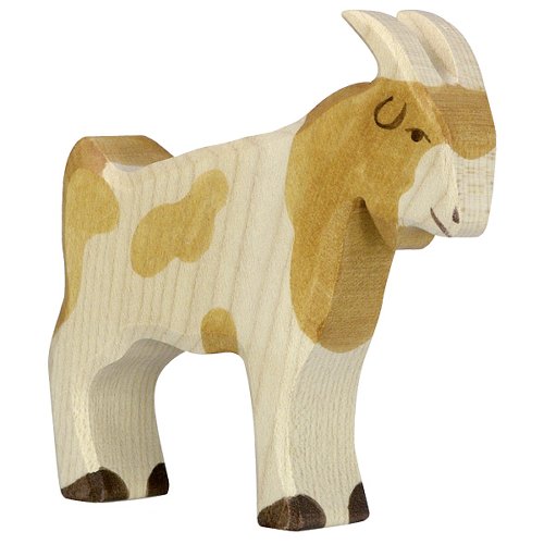 Holztiger Caprone figura in legno dipinta a mano