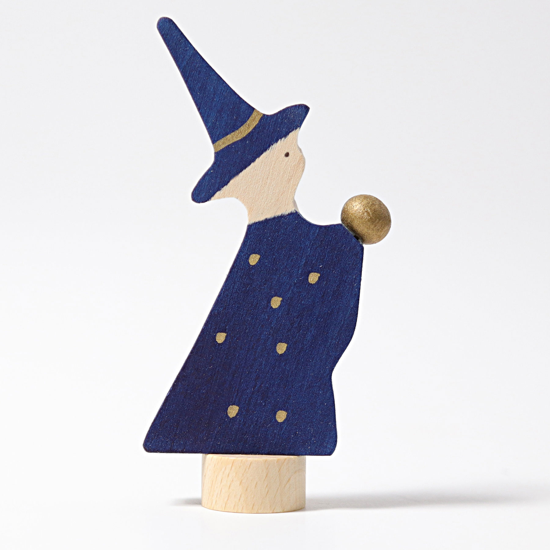 Grimm's Mago figura legno decorativa 6 cm anello compleanno