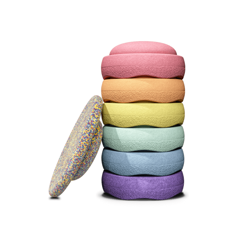 Stapelstein Rainbow Pastello impilabili set 6+1