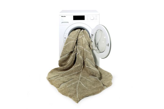 Lorena Canals Monstera Mini tappeto foglia verde 75x100 cm