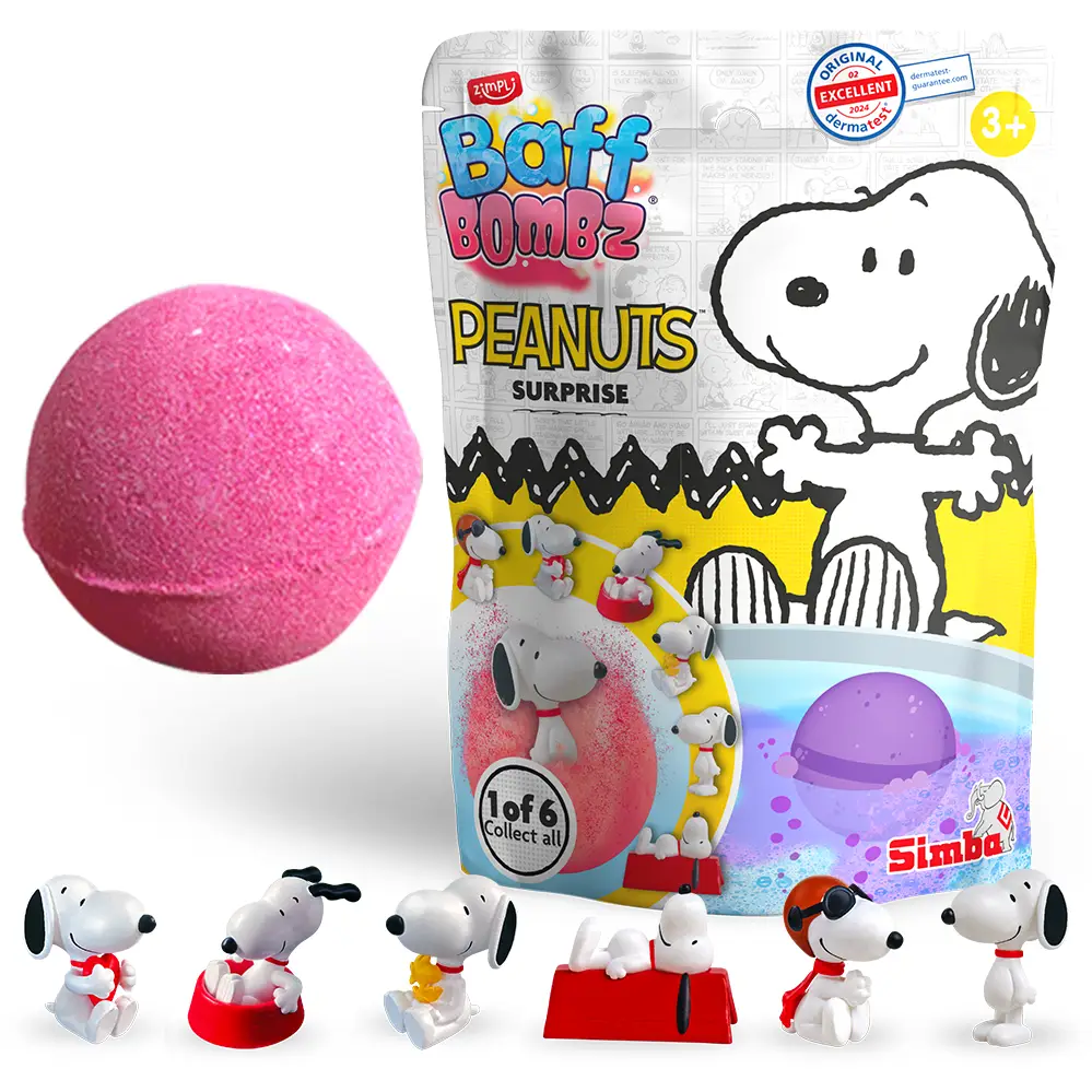 Zimpli Kids Baff Bombz Peanuts Surprise bomba bagno Snoopy