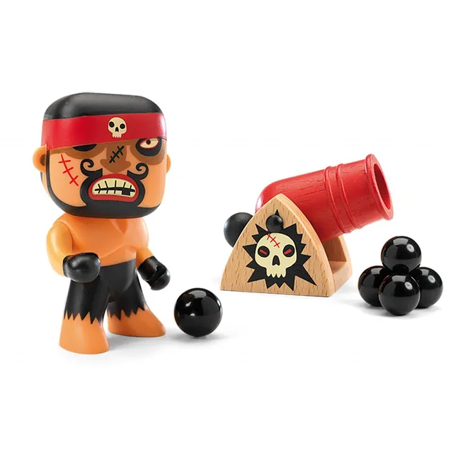 Djeco Arty Toys Pirata Ric & Boumcrak Figura Vinile 7 cm