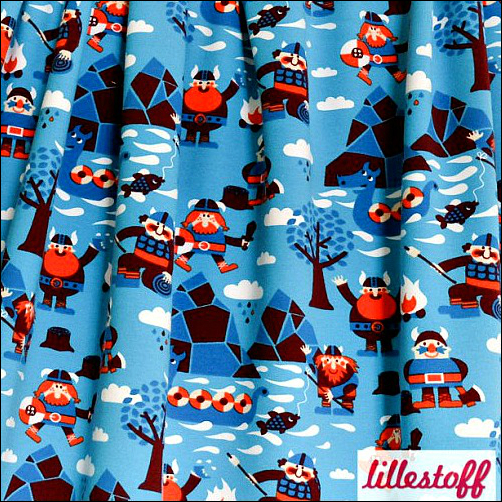 Lillestoff Wikinger tessuto felpa cotone organico 240 g
