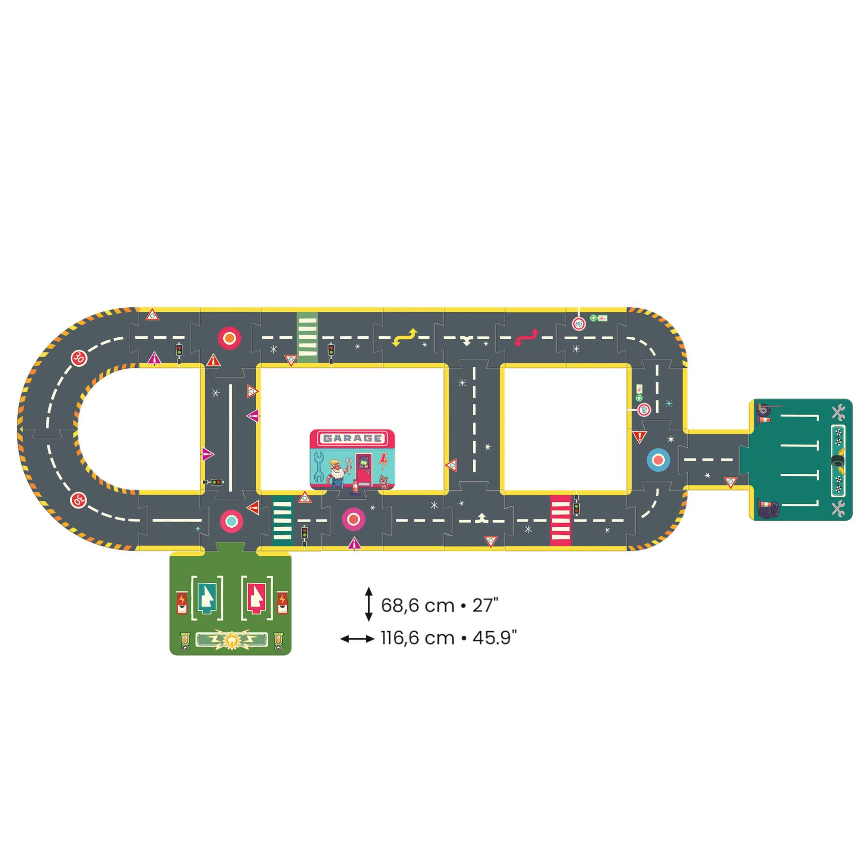 Djeco Crazy Motors Univers puzzle pista 26 pezzi dai 4 anni