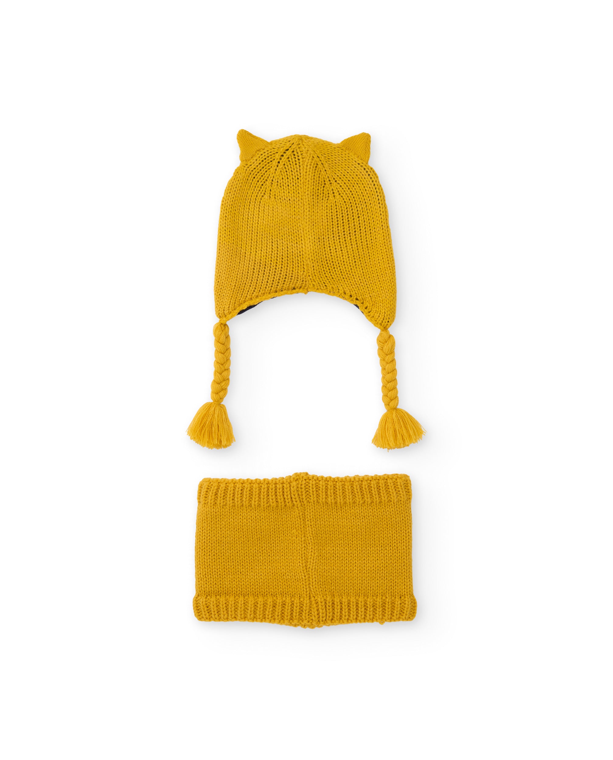Tuc Tuc set cappello scaldacollo bimbo giallo tigre