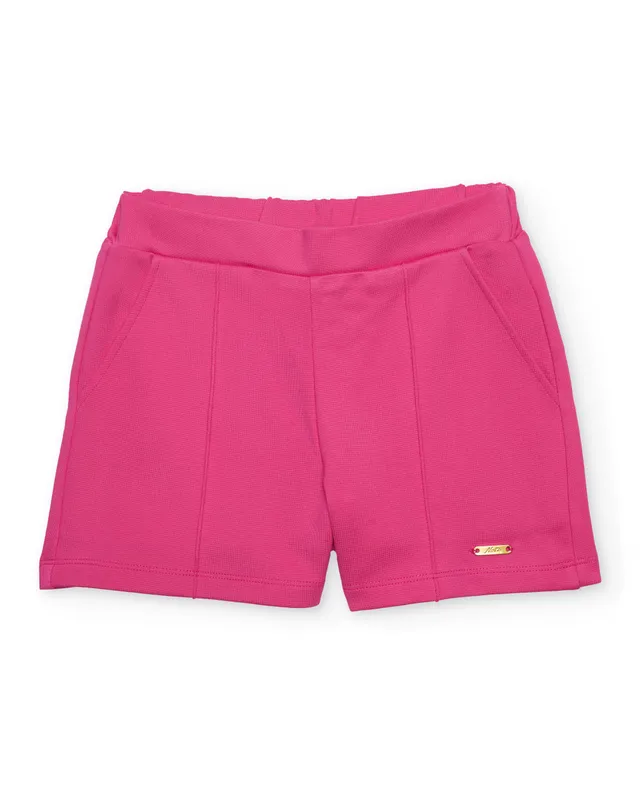 Tuc Tuc shorts bambina fucsia in tessuto leggero