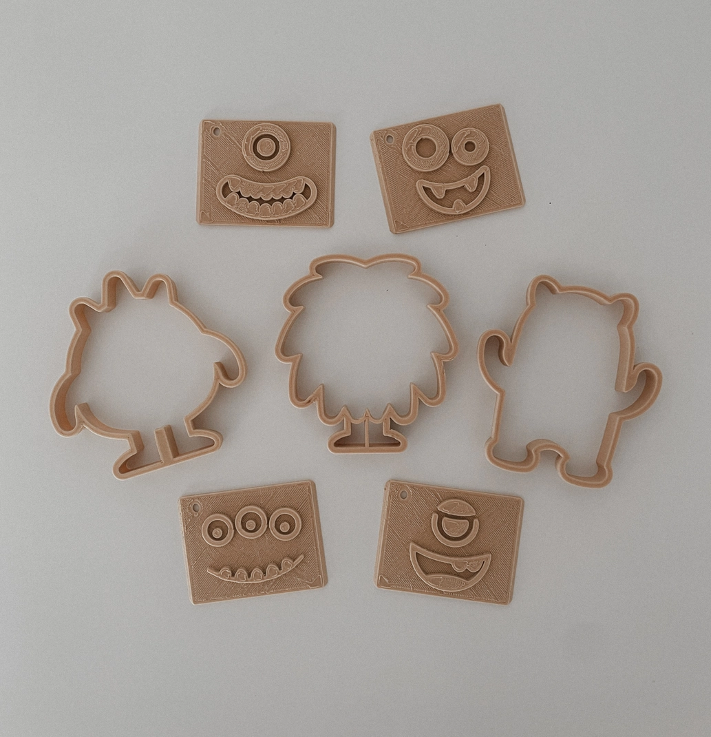 Kinfolk Monster set 3 formine timbri pasta modellabile