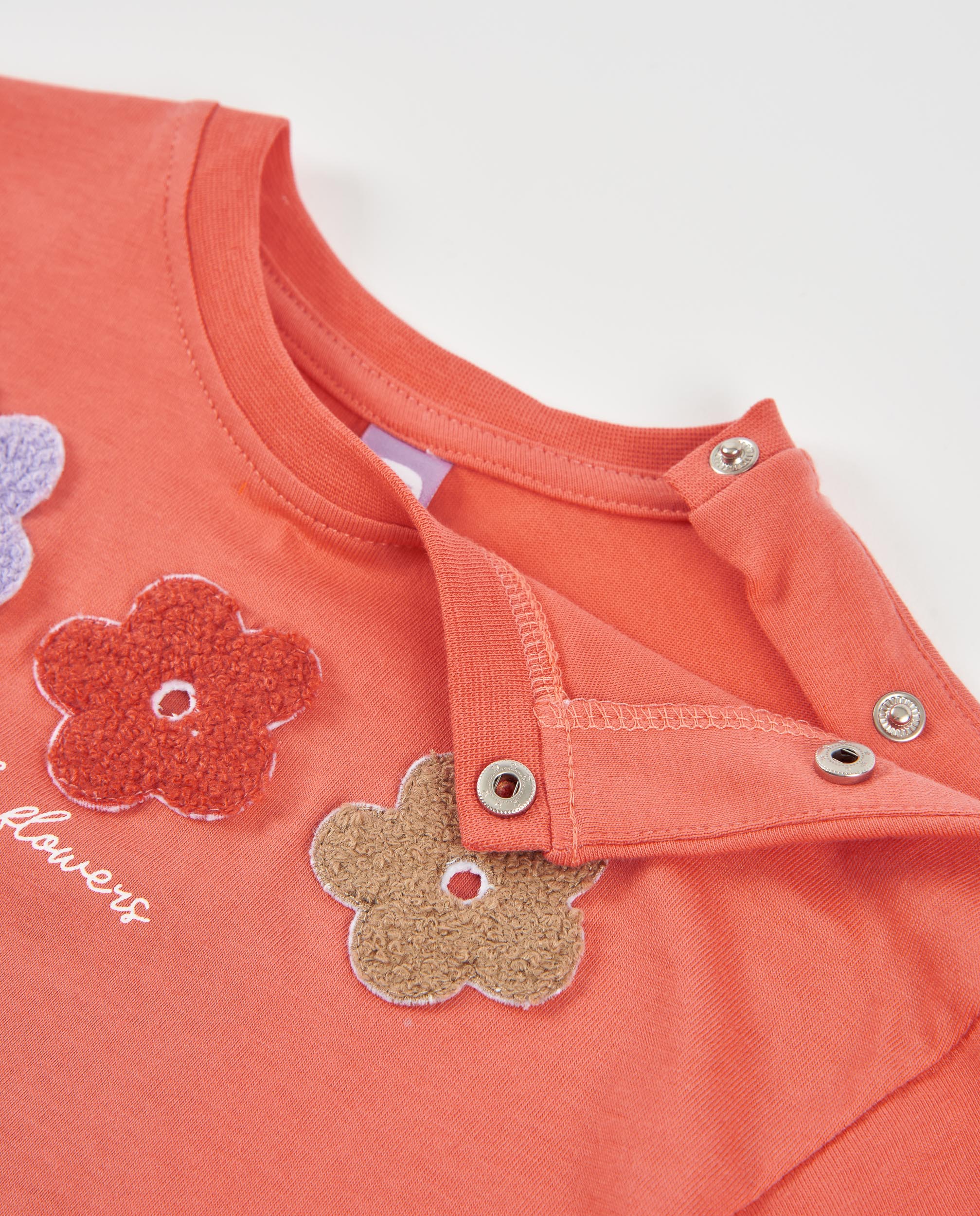 Tuc Tuc Cute Forest maglietta bambina corallo fiori ricamati