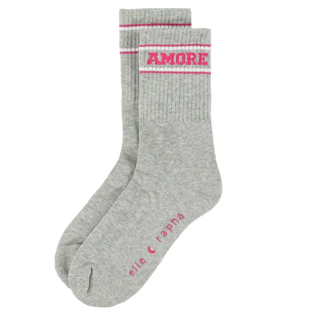 Ella and Rapha AMORE MIO calzini grigi 37-41 in cotone
