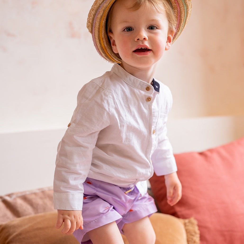 Ella and Rapha Sunny costume mare bimbo lila riciclato UPF 50+