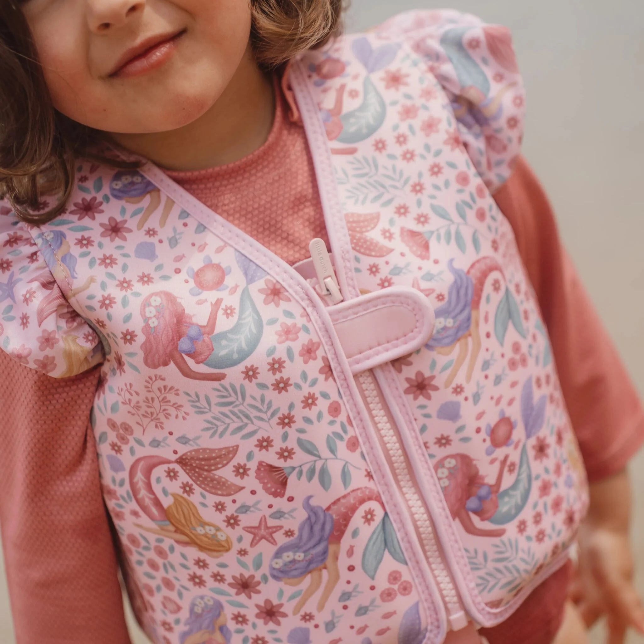 Little Dutch Mermaid gilet nuoto rosa 2-3 anni