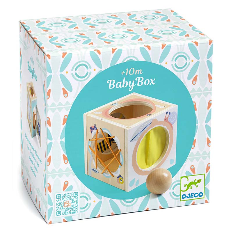 Djeco BabyBox scatola permanenza legno 4 fori 10 mesi