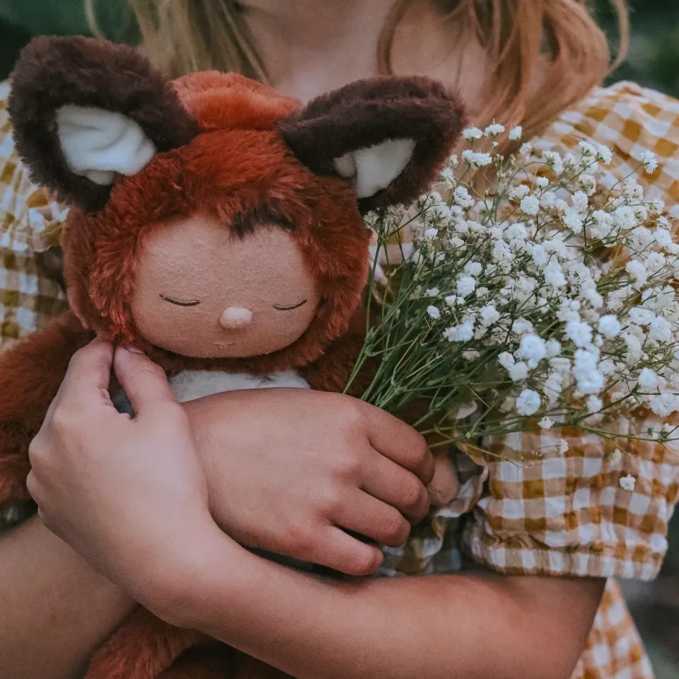 OlliElla Cozy Dinkums Fox Finnley bambola doudou 34 cm morbida